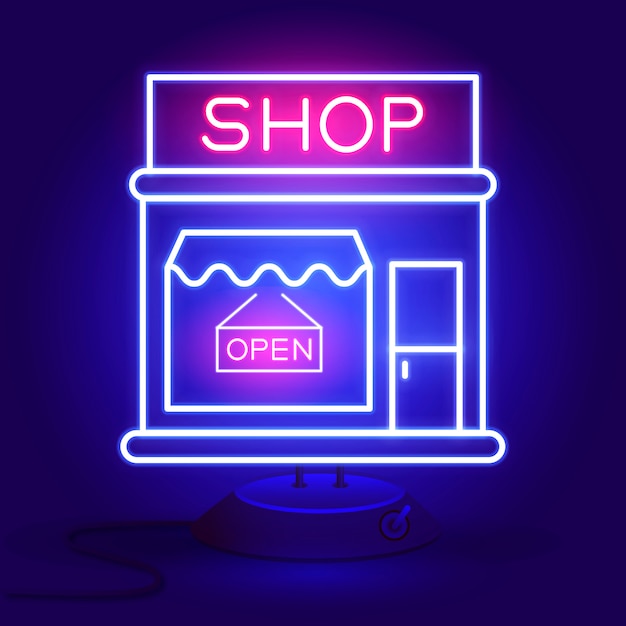 Compre ahora letrero de neón. Listo para su diseño