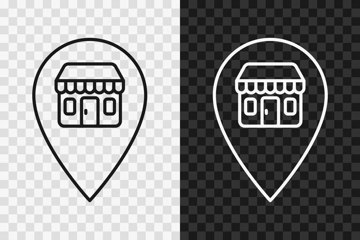 Vector compre en la línea del mapa
