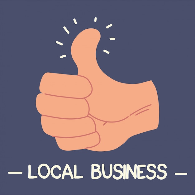 Vector compre local, apoye el negocio local