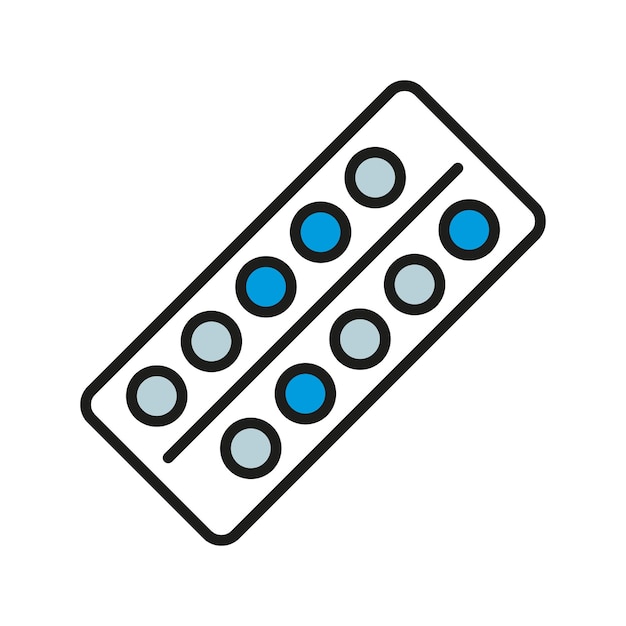 Comprimidos en envases de productos farmacológicos de farmacia icono de dosificación de medicamento con resumen de medicamento