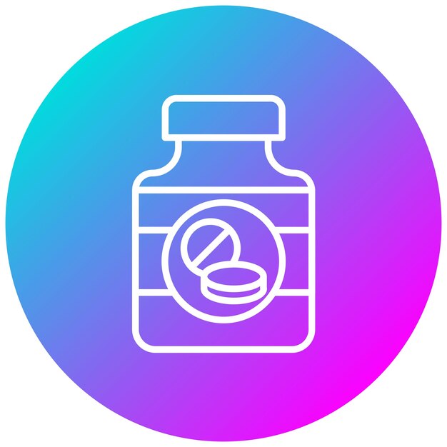 Los comprimidos El icono del vector del frasco se puede utilizar para el conjunto de iconos de Medicinas I