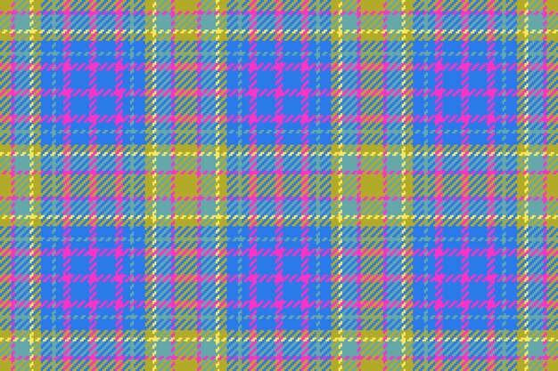 Comprobación de fondo sin costura Patrón textil textura Tela escocesa de vector de tartán