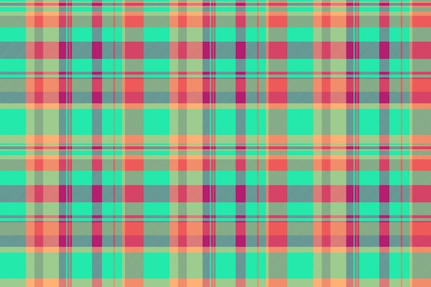 Comprobación de fondo a cuadros de la textura textil sin costuras con un patrón de tartan vectorial de tela
