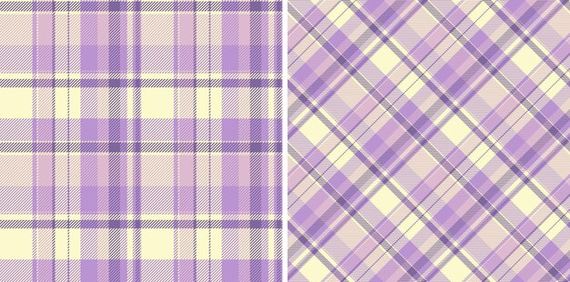 Comprobación de fondo de textura de textil vectorial a cuadros con un tartán de tela de patrón sin costuras en colores infantiles