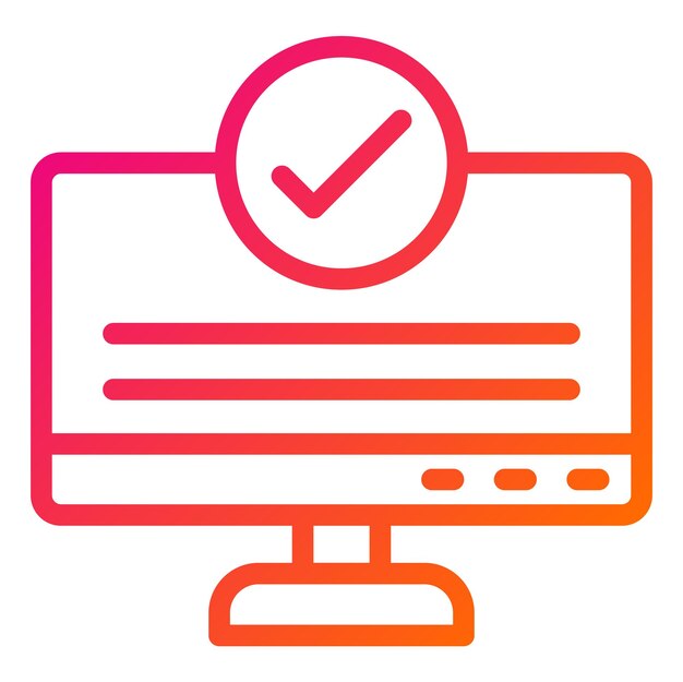 Comprobación de la ilustración del diseño del icono vectorial