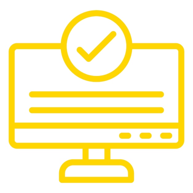 Comprobación de la ilustración del diseño del icono vectorial