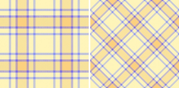 Comprobación del patrón de fondo de la textura vectorial textil con un plato de tartan de tela sin costuras