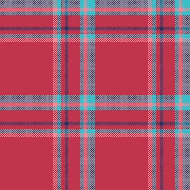 Comprobación de patrón de tartán de vector transparente a cuadros con un fondo de textura de tela textil
