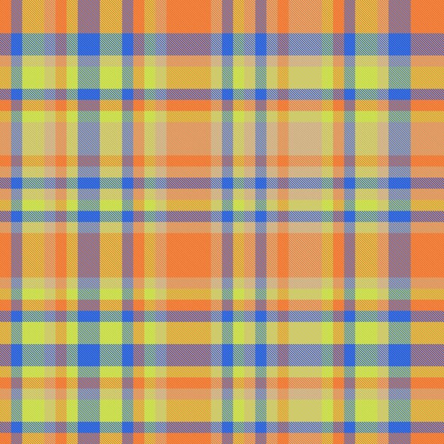 Comprobación de textura de patrón de tartán textil sin costuras con un fondo de tela de vector a cuadros