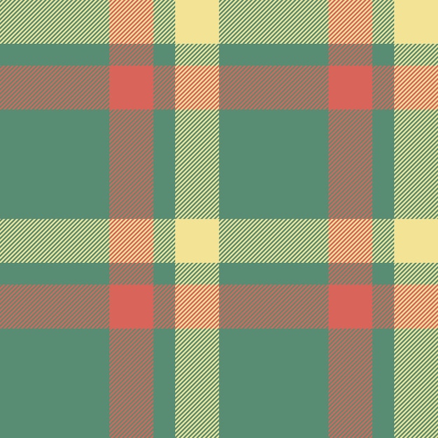 Comprobación de vector de patrón de tela textil sin costuras con una textura de fondo de tartán a cuadros