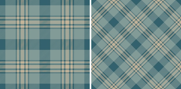 Comprobación vectorial del tejido de la textura del patrón con un fondo de tartan a cuadros sin costuras
