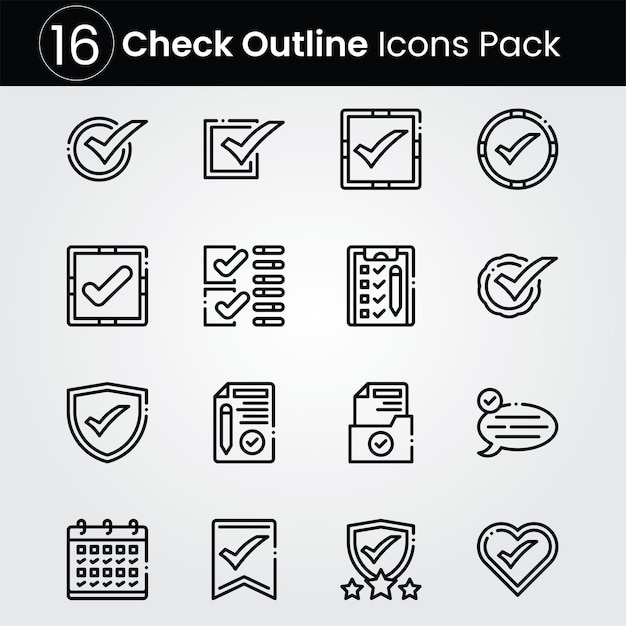 Comprobar el paquete de iconos de esquema