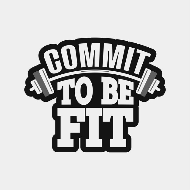 Compromiso para estar en forma Vector de entrenamiento inspirador para Shutterstock