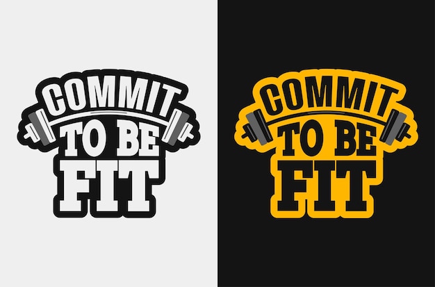 Compromiso para estar en forma Vector de entrenamiento inspirador para Shutterstock