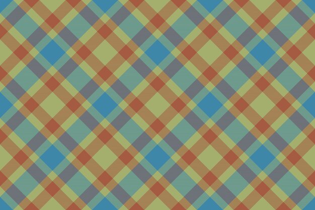 Compruebe el fondo de la tela Patrón a cuadros sin costura Vector textil textura tartán