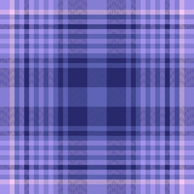 Compruebe el fondo textil del vector de tela a cuadros con una textura de tartan de patrón sin costuras
