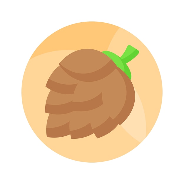 Compruebe este hermoso icono diseñado de cono de pino en estilo moderno
