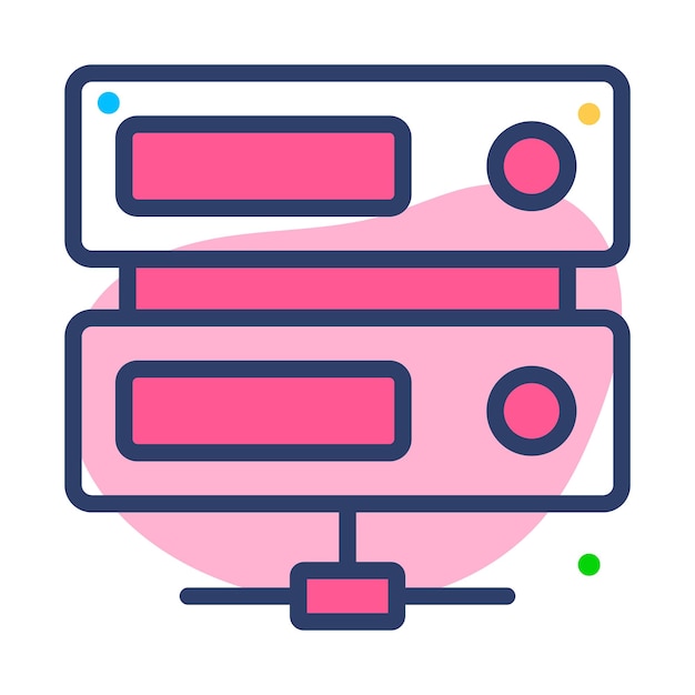 Compruebe este hermoso icono diseñado de servidor de datos en estilo moderno