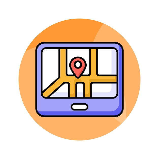 Compruebe este hermoso icono de dispositivo gps en estilo editable fácil de usar icono