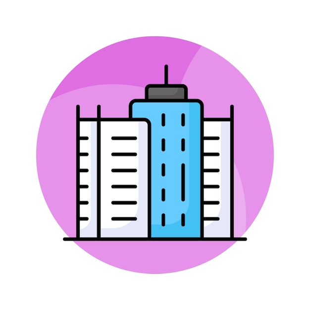 Compruebe este hermoso icono de edificio en el estilo de moda icono personalizable