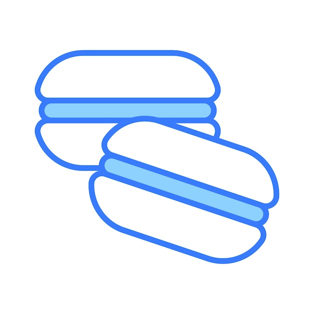 Compruebe este hermoso icono de pastel de macarrón en estilo editable moderno