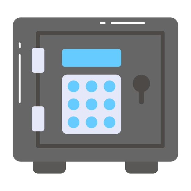 Compruebe este hermoso vector de casillero digital icono de casilla de banco