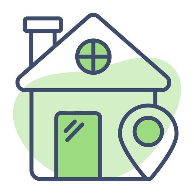 Compruebe este hermoso vector de la ubicación de la casa en estilo moderno