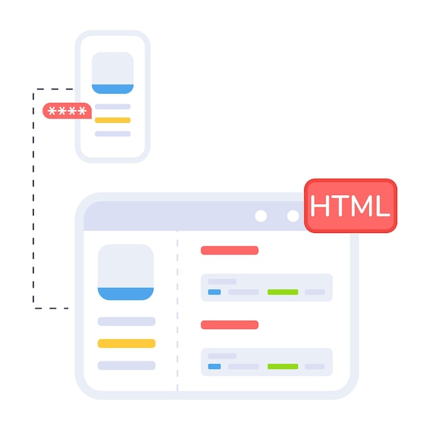 Compruebe este icono conceptual plano de desarrollador web