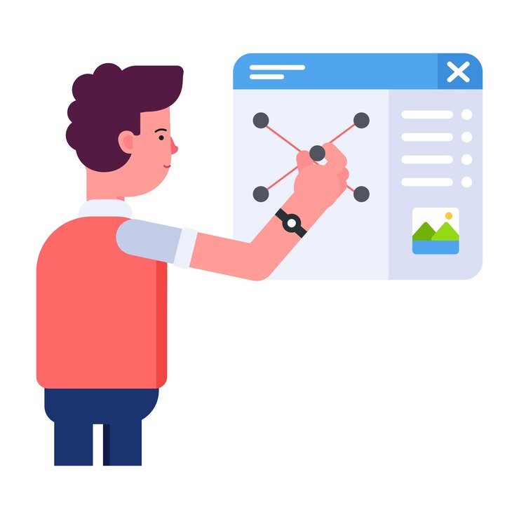 Vector compruebe este icono conceptual plano de desarrollador web