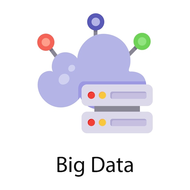 Compruebe el icono dibujado a mano de big data