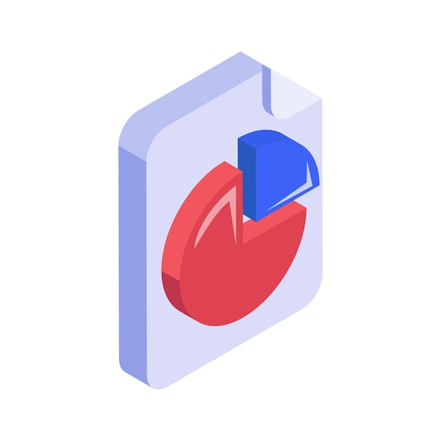 Compruebe este icono hermosamente diseñado de los informes de negocios vector de estadísticas en estilo isométrico