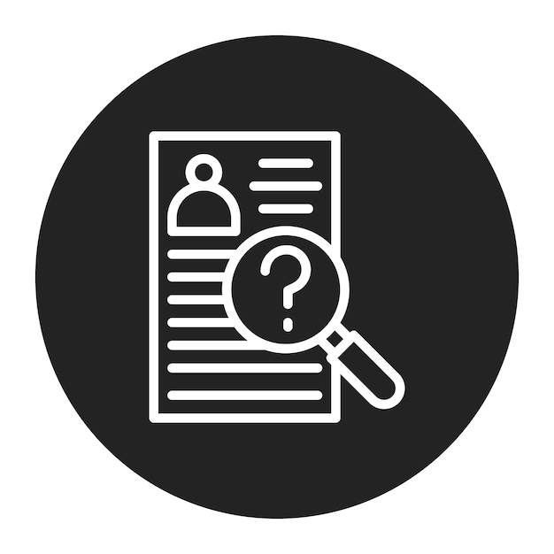 Compruebe la imagen vectorial del icono de fondo Se puede utilizar para Headhunting