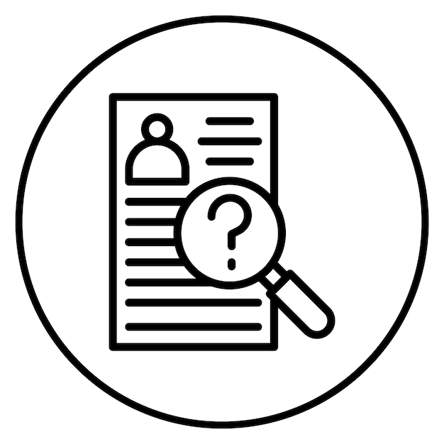 Compruebe la imagen vectorial del icono de fondo Se puede utilizar para Headhunting