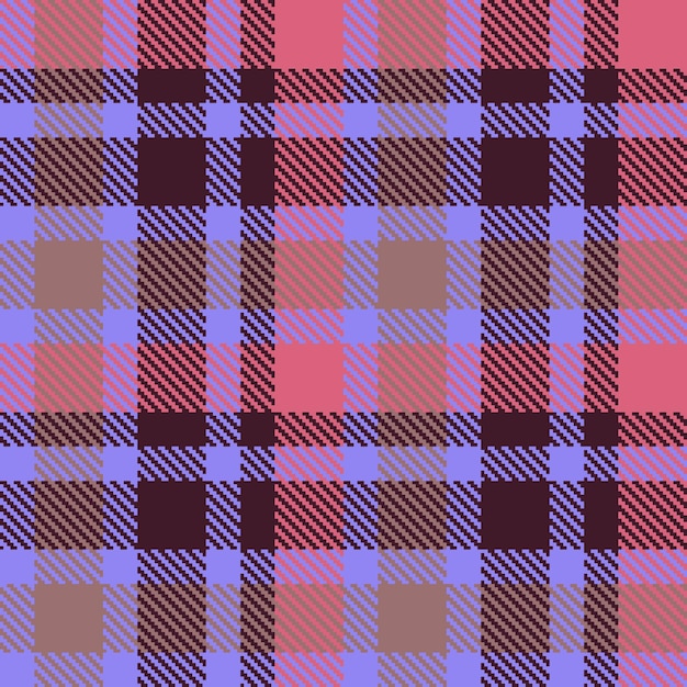 Compruebe el patrón de tela Tartán textil fondo Plaid textura de vector transparente