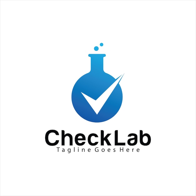 Compruebe la plantilla de diseño de logotipo de laboratorio