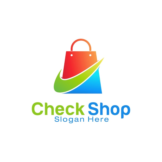 Compruebe la plantilla de diseño del logotipo de la tienda