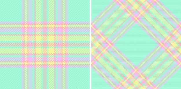 Compruebe la textura de la tela del patrón de tartán textil con un vector de fondo a cuadros sin costuras