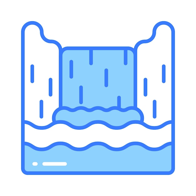 Compruebe este vector bellamente diseñado de la cascada en estilo editable