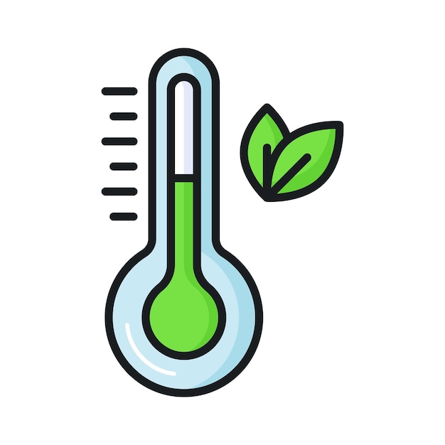 Compruebe este vector de diseño hermoso de la temperatura ecológica en estilo moderno