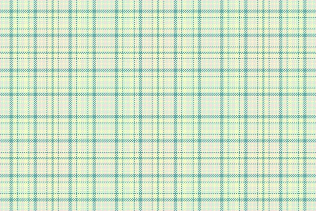 Compruebe el vector de fondo textil sin costura a cuadros con un patrón de tela de textura de tartán en colores claros y azules