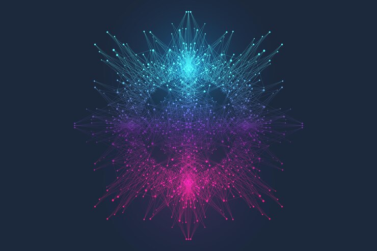 Vector computación cuántica elemento de diseño de ideas aprendizaje profundo inteligencia artificial ai generativa big data