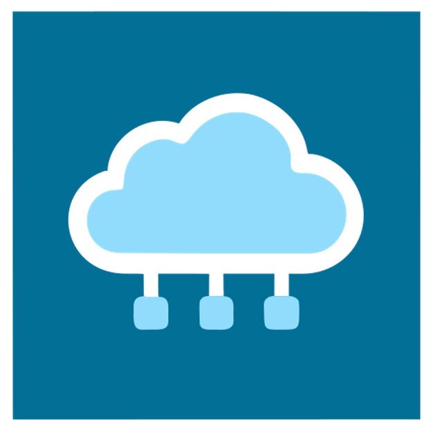 La computación en nube icono
