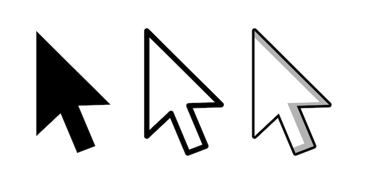 Vector computadora clic del ratón cursor flecha colección de iconos