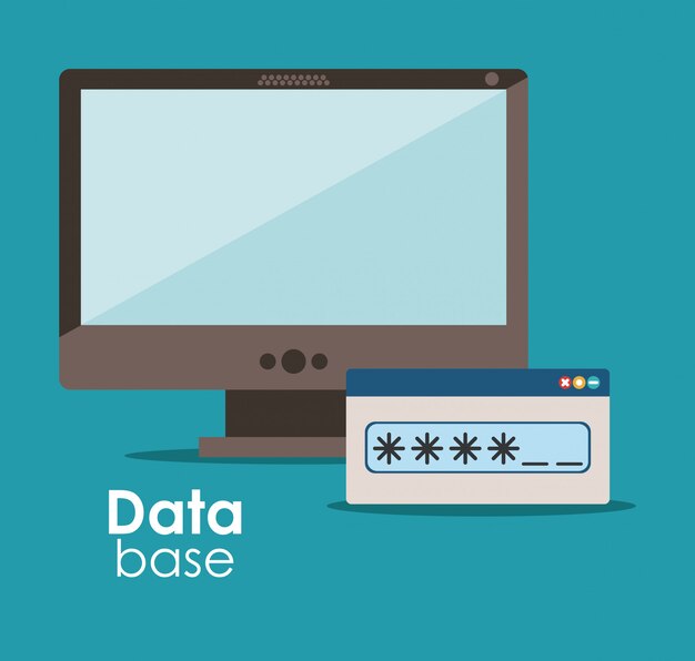 Computadora con contraseña encriptada. Concepto de seguridad en línea
