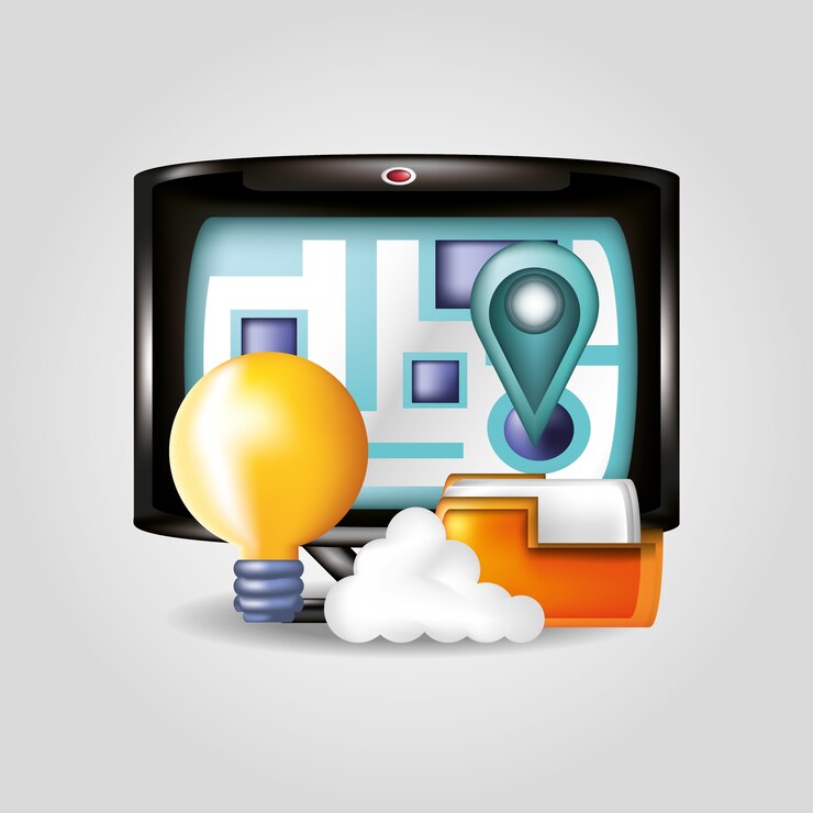 Vector computadora con diseño de ilustración de vector de iconos de redes sociales
