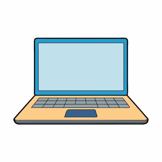 La computadora portátil de aluminio blanco de estilo plano