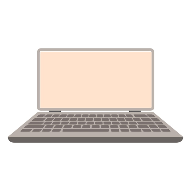 Computadora portátil con pantalla en blanco