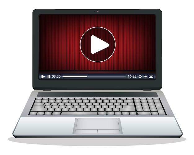 computadora portátil con reproductor multimedia