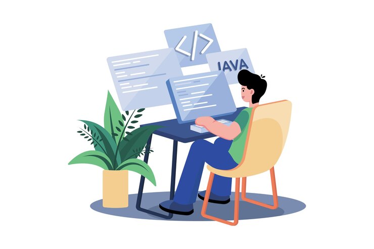 Vector computadora de programación de desarrollo de codificador de hombre