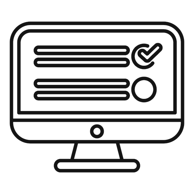 Computadora que muestra una encuesta en línea para obtener comentarios de los clientes